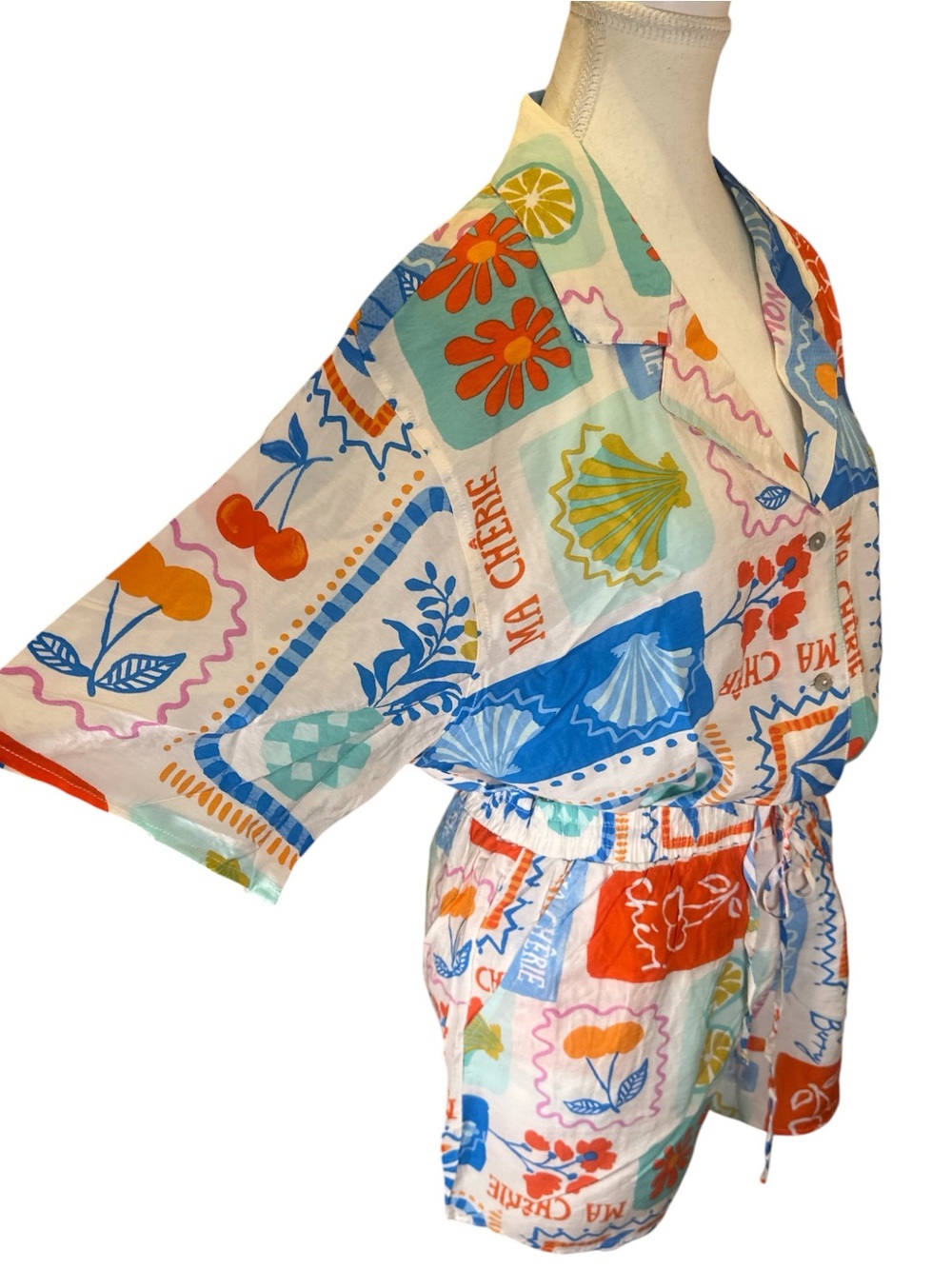 Colorful Printed Two Piece Short Set NWT - Picture 5 of 10